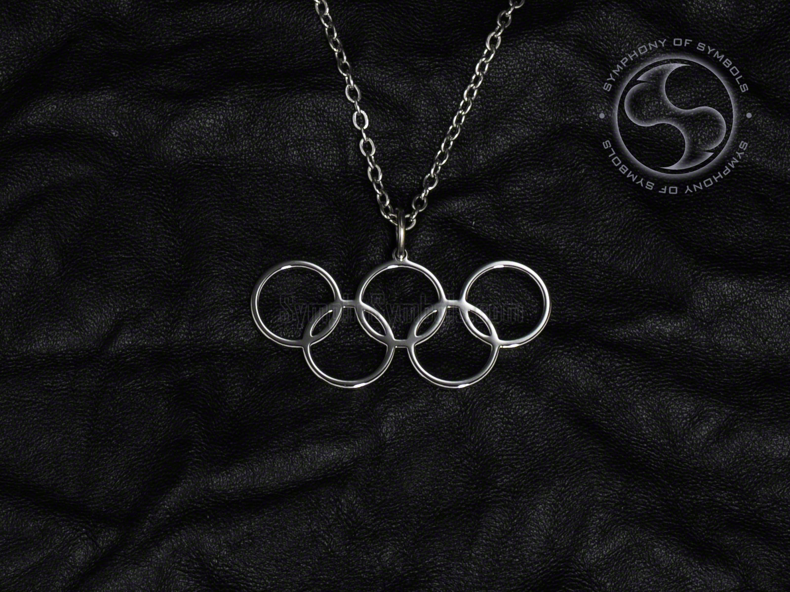 Olympic Rings Pendant & Necklace in Stainless Steel | Sport 