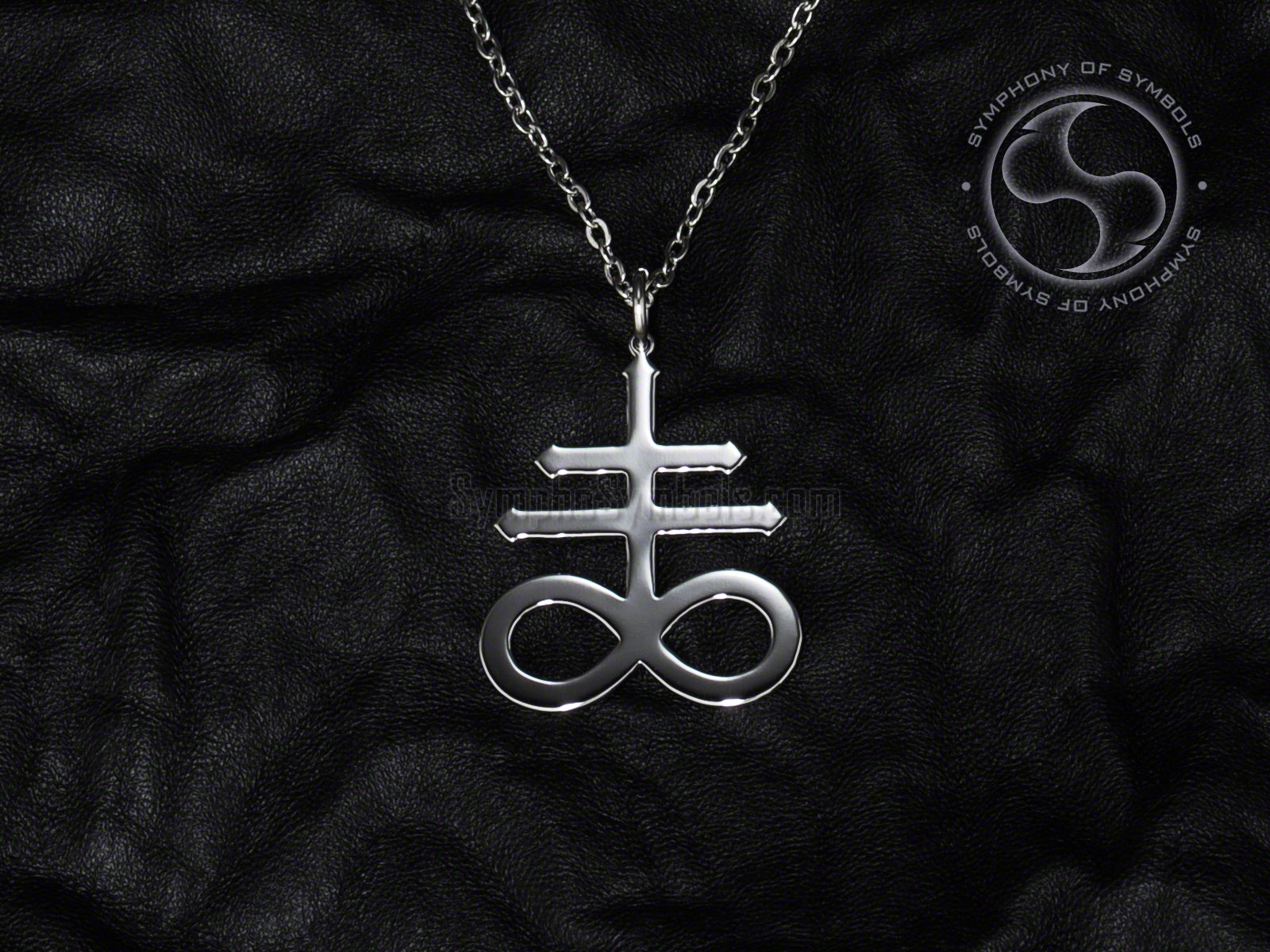 Leviathan Cross Pendant Necklace in Stainless Steel | Satanic ...